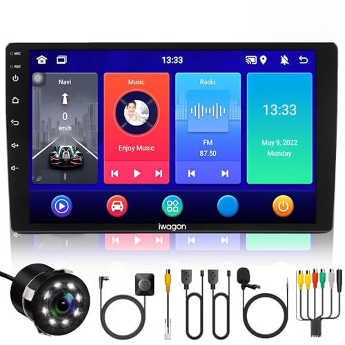 iWagon 4GB+64GB Car Android System Touch Screen 9 Inch|TS9Pro Car Stereo|Wireless Carplay Adapter & Android Auto| 4th Gen Car Display Screen | Including Rearview LED Camera| Universal for All Cars - Image 1