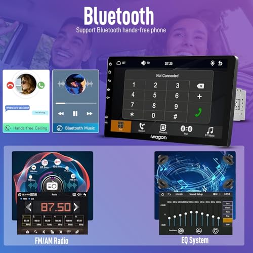 iWagon 4GB+64GB Car Android System Touch Screen 9 Inch|TS9Pro Car Stereo|Wireless Carplay Adapter & Android Auto| 4th Gen Car Display Screen | Including Rearview LED Camera| Universal for All Cars - Image 4