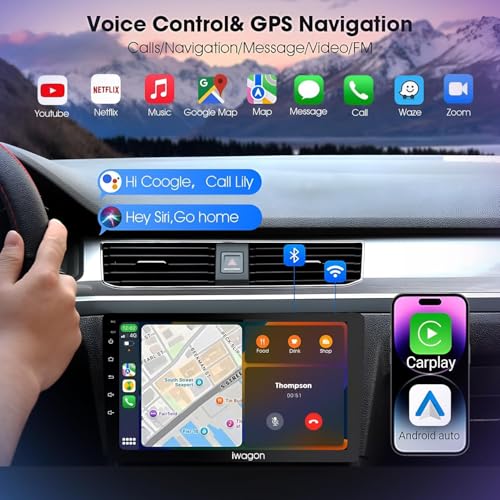 iWagon 4GB+64GB Car Android System Touch Screen 9 Inch|TS9Pro Car Stereo|Wireless Carplay Adapter & Android Auto| 4th Gen Car Display Screen | Including Rearview LED Camera| Universal for All Cars - Image 5