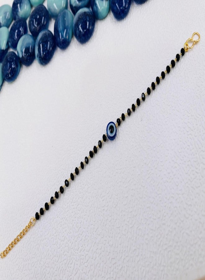 JHB Evil Eye Black bead Hand Bracelet For Women And Girls (ROUND) - Image 4