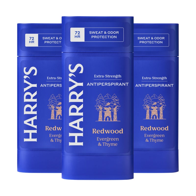 Harry's Extra-Strength Antiperspirant Deodorant, Sweat & Odor Control Antiperspirant for Men, Redwood, 2.5 oz Pack of 3 - Image 1