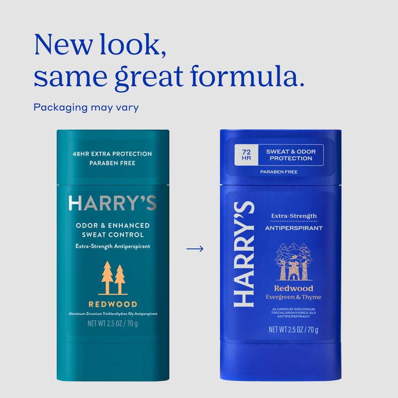 Harry's Extra-Strength Antiperspirant Deodorant, Sweat & Odor Control Antiperspirant for Men, Redwood, 2.5 oz Pack of 3 - Image 3