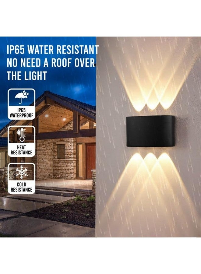 Gesto 6W Waterproof Led Wall Light for Home Decoration - Up Down 2-Way LED Wall Lamp | IP65 Outdoor Fancy Wall Lights for Balcony,Gate,Elevation,Garden,Patio | Decorative Wall Mount Light -Pack of 2 - Image 2