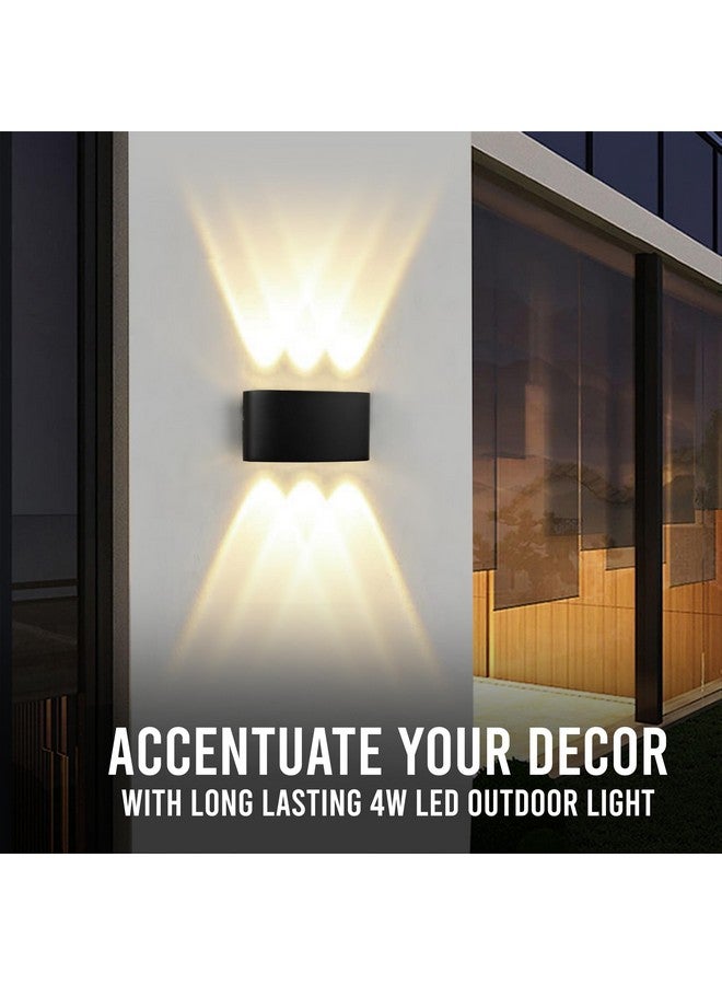 Gesto 6W Waterproof Led Wall Light for Home Decoration - Up Down 2-Way LED Wall Lamp | IP65 Outdoor Fancy Wall Lights for Balcony,Gate,Elevation,Garden,Patio | Decorative Wall Mount Light -Pack of 2 - Image 5