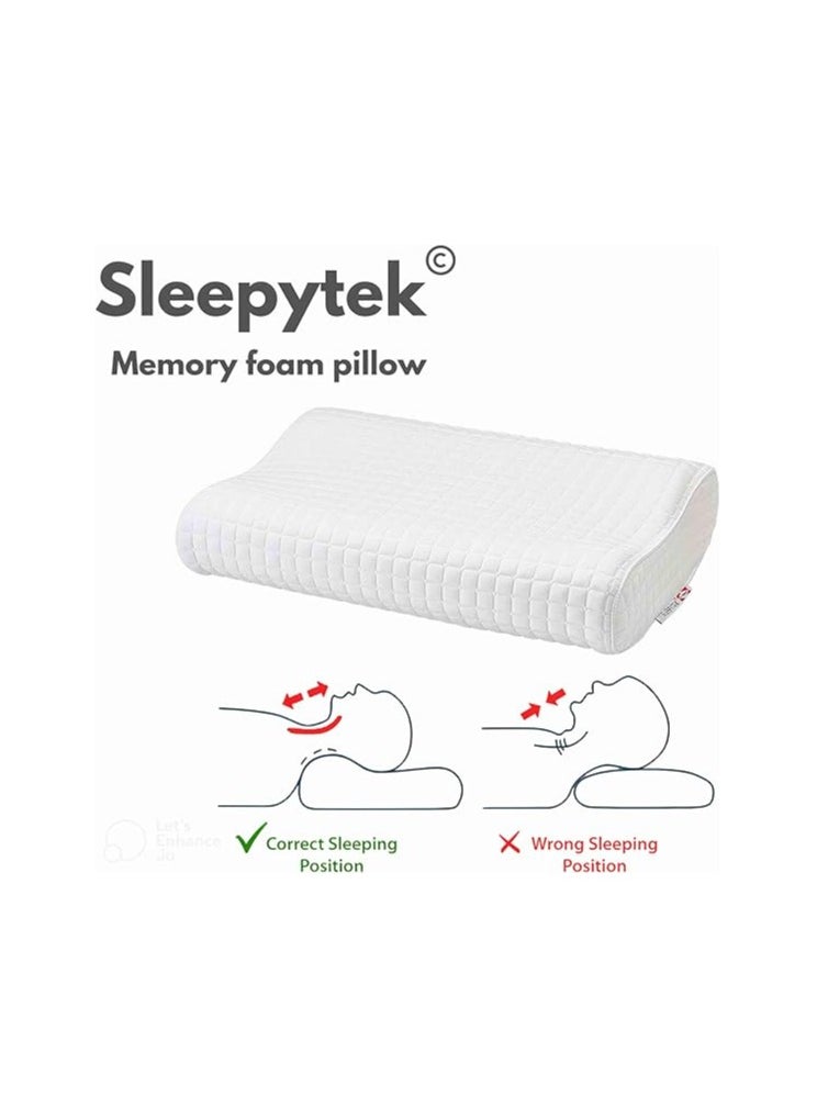 Generic - SleepyTech Memory Foam Orthopedic Pillow – German Materials – 60x40 cm – Neck & Spine Support – Anti-Snoring Medical Pillow for Better Sleep - Image 1