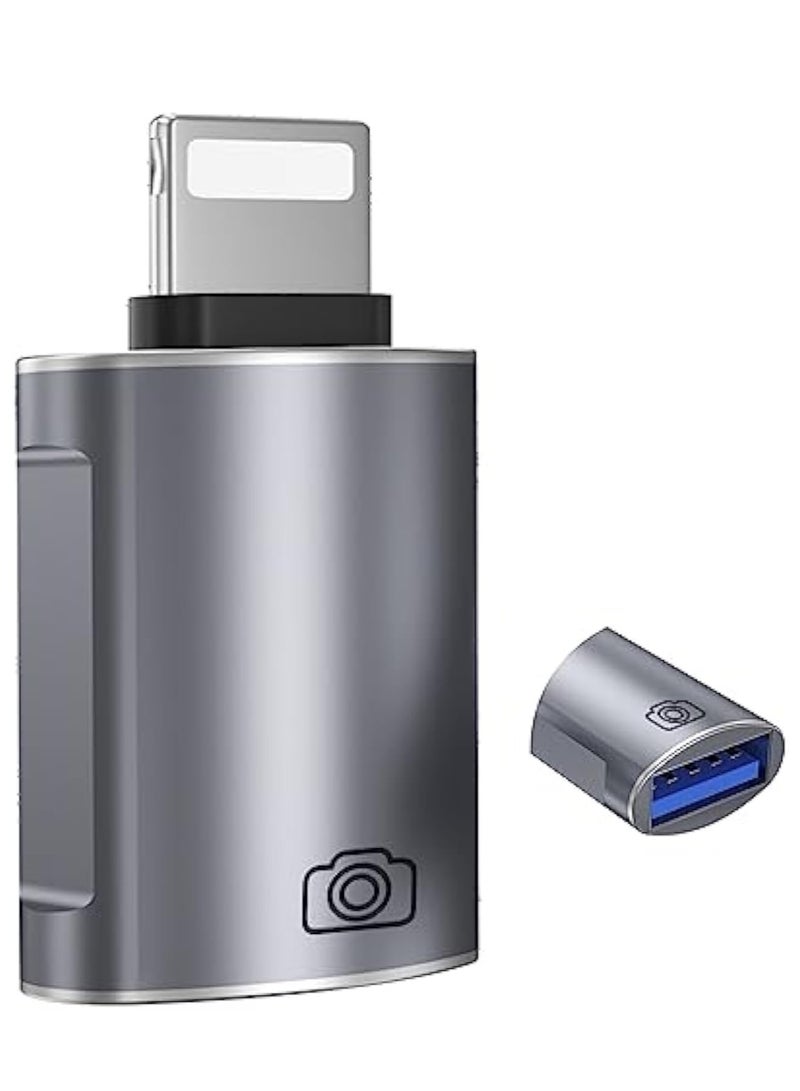 Barakah 2 Pieces to USB Adapter, USB to iO-S OTG3.0 Adapter, Compatible with Apple MagSafe Watch iPhone The Connection Between IP-Hone and Products Such as Cameras, USB Drives, Card Readers, mice - Image 1