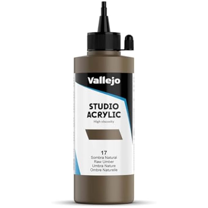 Vallejo 22017 ACRYLIC STUDIO PAINT 200 ML, RAW UMBER - Image 1