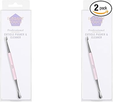 Elegant Touch Premium Implements Cuticle Pusher Nail Cleaner Pack of 2 - Image 1