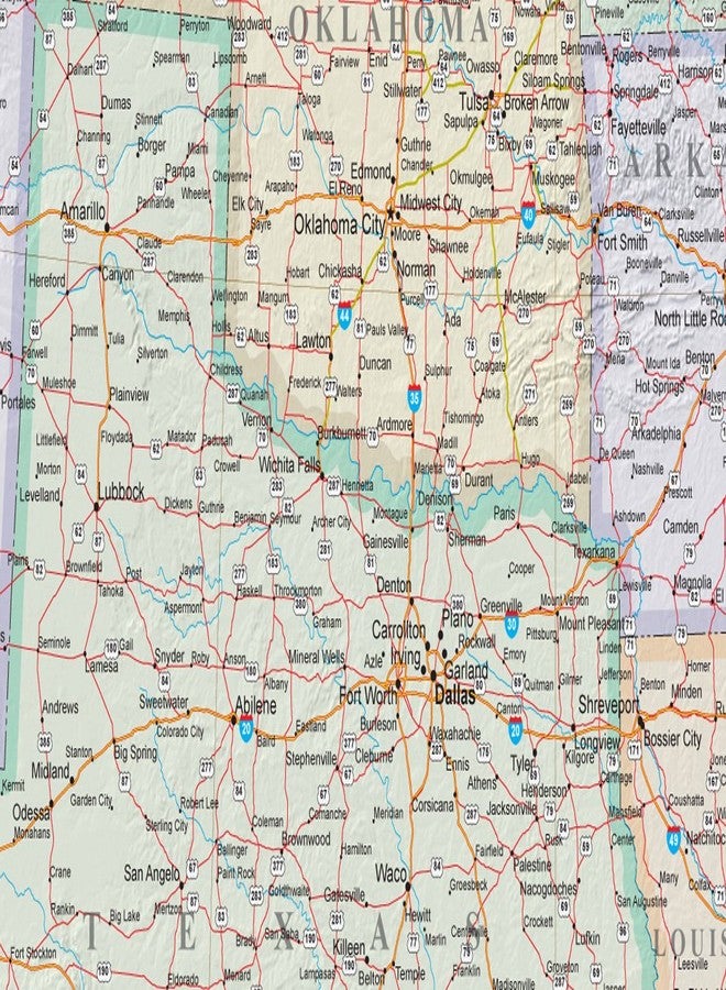 Swiftmaps ملصق جداري لخريطة الولايات المتحدة الأمريكية التنفيذية مقاس 24 × 36 بوصة (مغلف بطبقة لامعة) - Image 2