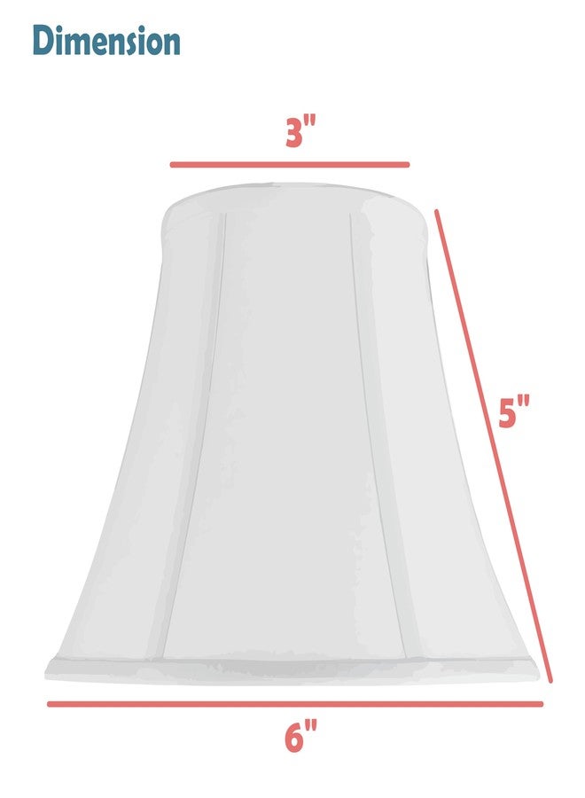 Aspen Creative 50002-2,Bell Clip-On Lamp Shade/Brown Jacquard Textured Fabric.3"Top x 6"Bottom x 5"Slant.Set of 2. - Image 4