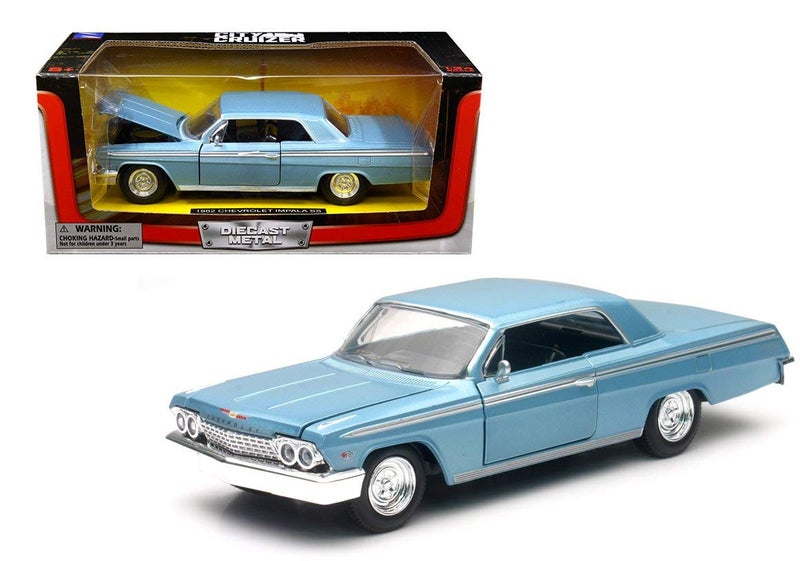 Chevrolet شيفروليه إمبالا SS زرقاء 1962 نموذج مصغر بمقياس 125 من نيو راي - Image 2
