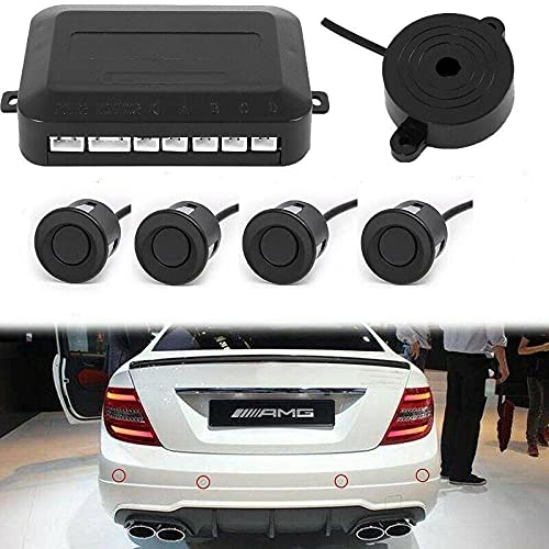 Multibao Parking Sensor Car Reversing Sensors Backup Radar System Buzzer Alarm with 4 Back Sensors - Matt Black - Image 1