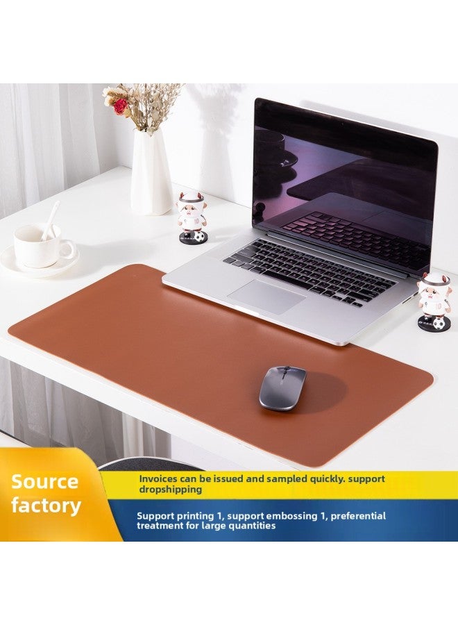 Office Desk Mat Notebook Desk Mat Large Household Non-slip Writing Mat Desktop Desk Mat Drawing Logo-Color:70cm * 35cm Sewing Line-Pattern:Pink + Green [double-sided Waterproof]]  - Image 1