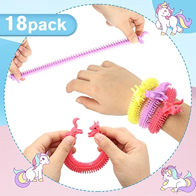 Civaner Stretchy Noodle Pack Stretchy Worms Fidget Stretchy Noodles Strings Fidget Toys for Autistic Children, ADD, ADHD or Autism, Adult Anxiety Stress (18 Pack) - Image 2