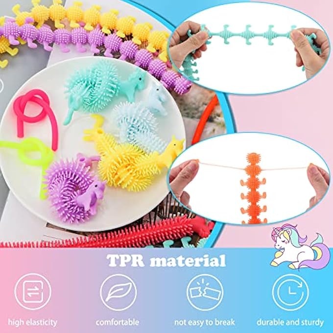 Civaner Stretchy Noodle Pack Stretchy Worms Fidget Stretchy Noodles Strings Fidget Toys for Autistic Children, ADD, ADHD or Autism, Adult Anxiety Stress (18 Pack) - Image 4
