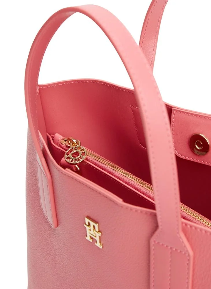 TOMMY HILFIGER Logo Detailed Zip through Distinct Mini Tote