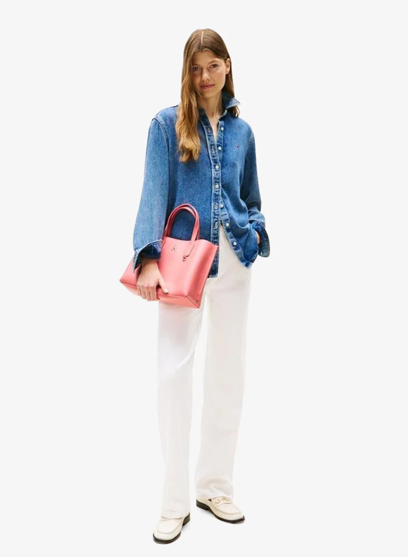 TOMMY HILFIGER Logo Detailed Zip through Distinct Mini Tote