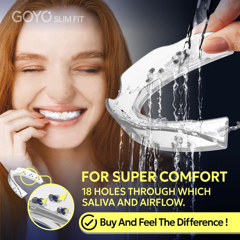 GOYO Slim FIT Pack of 4 Mouth Guard for Clenching Teeth at Night with Thermo Checker & Dental Case | Night Guards for Teeth Grinding | Custom-Fit & Custom Moldable Bruxism Sleep Night Guard - Image 5