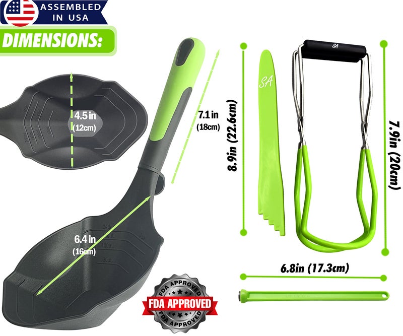 Supa Ant Jar lifter and Canning Ladle 1/2 Pint Capacity - Canning Supplies with Magnetic lid lifter + Bubble Popper (Assembled in USA) - Image 5
