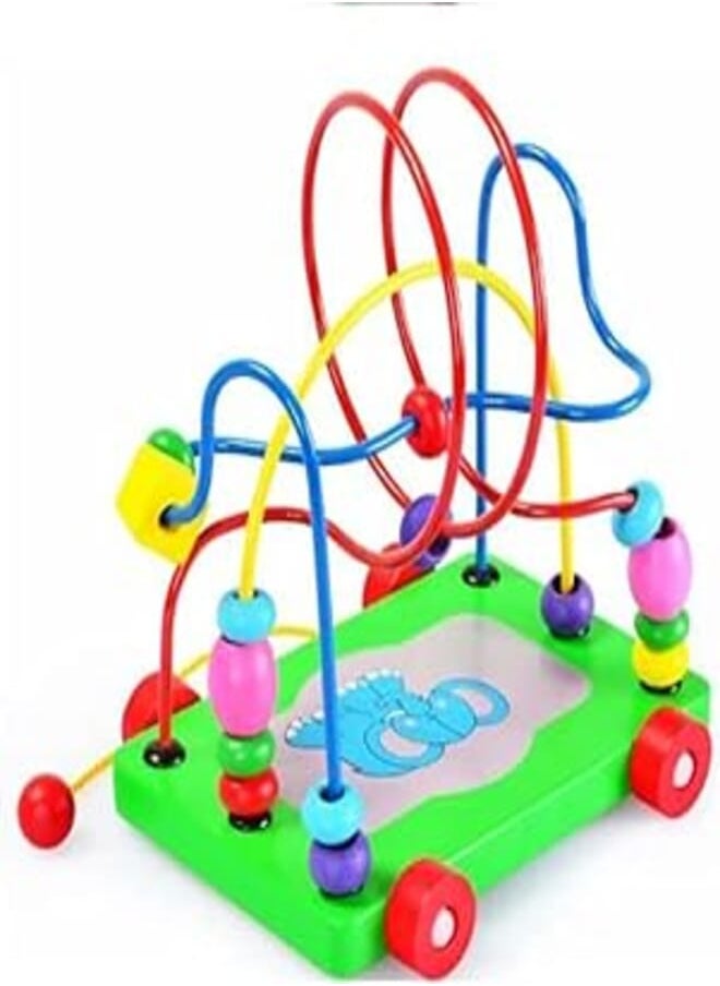 Arabest Baby Toy Counting Bead Educational Toys Abacus Maze Roller Coaster Wooden Baby Toy 
