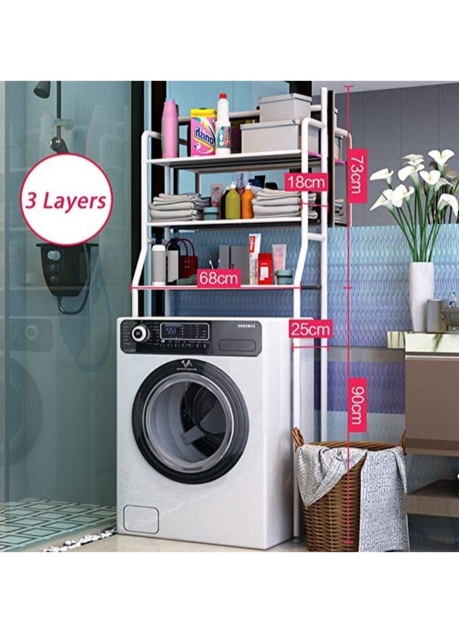 ELTRAZONE 3 Layer Metal Washing Machine Storage Shelf Rack,Space Saver Organizer Holder - Image 4