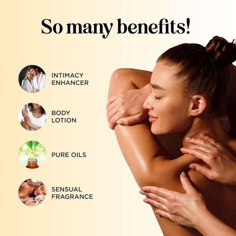 Maple Holistics Tropical Sensual Massage Oil for Couples  Complete Relaxation Full Body Massage Oil for Date Night with Smooth Gliding Coconut and Sweet Almond Oil with Mango Scent  Non GMO Gluten Free and Vegan - Image 3
