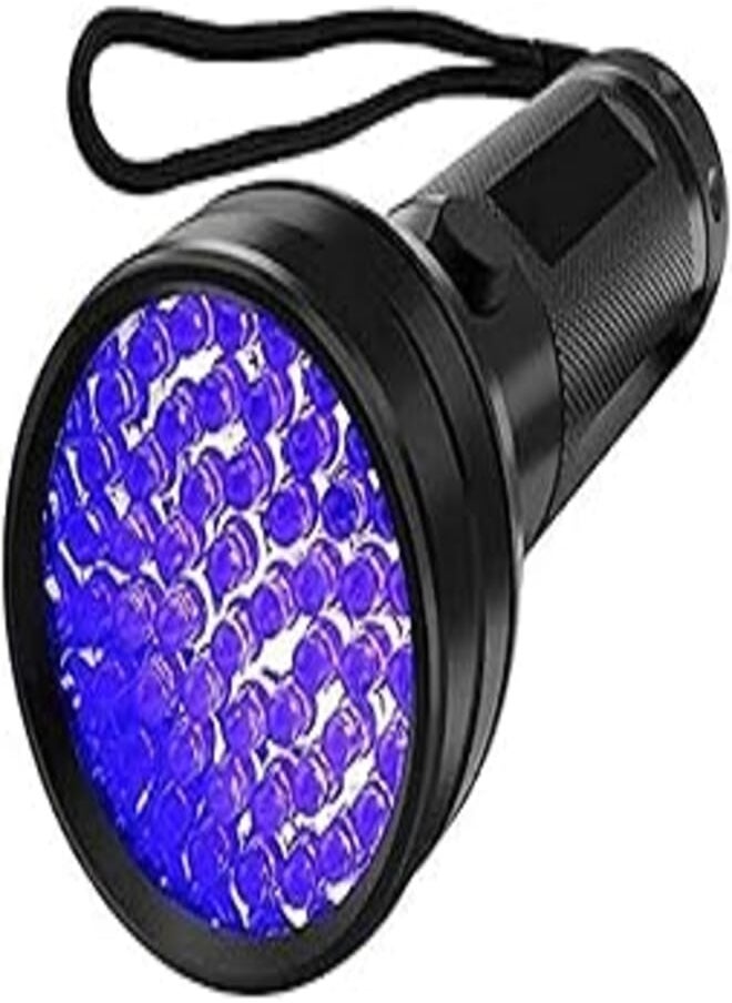 OR 146X56X35mm Uv Led Flashlight 51 Leds 395nm Ultra Violet Torch Light Lamp Blacklight Detector for Dog Urine Pet Stains and Bed Bug-Black tt01 