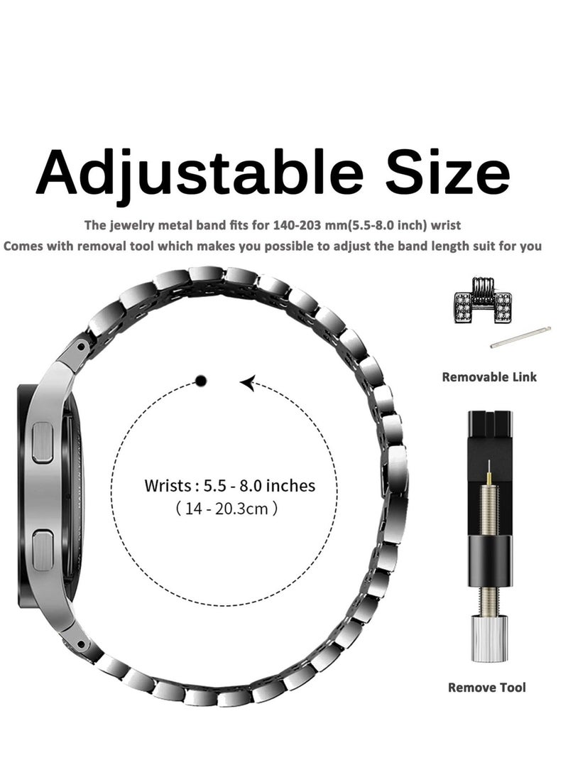 Captaintech Bling Band with Rhinestone Diamond, Compatible for Google Pixel Watch Band, Stylish Lightweight Sparkling Glitter Metal Band for Google Pixel Watch, for Women Girl(Black) - Image 5