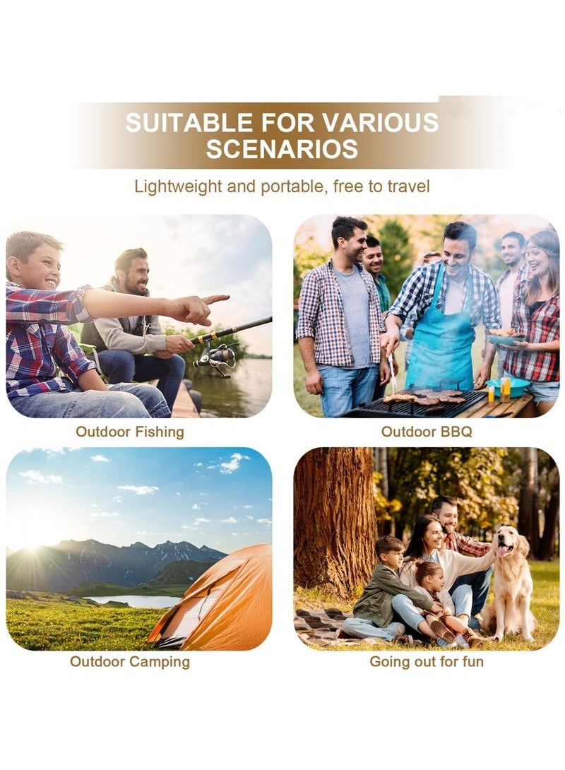 ميون مجموعة طاولة وكراسي تخييم قابلة للطي، طاولة نزهة محمولة مع كرسيين قابلين للطي، طاولة تخييم قابلة للطي من الألومنيوم مع حقيبة تخزين للشواء في الهواء الطلق والطهي والحفلات والشاطئ - Image 4