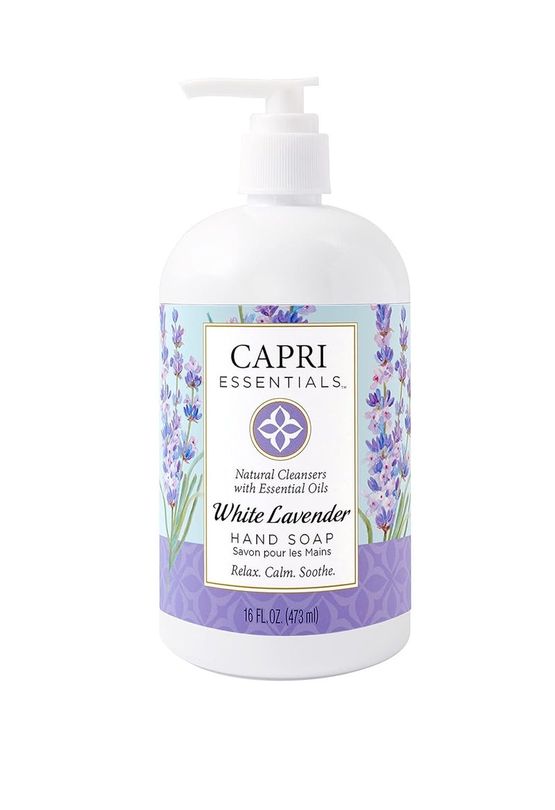 White Lavender Natural Hand Soap  Liquid Hand Soap with Essential Oils  PlantBased Liquid Soap  ChemicalFree Hand Wash Soap  Relaxing Natural Soap for Men  Women 16 oz