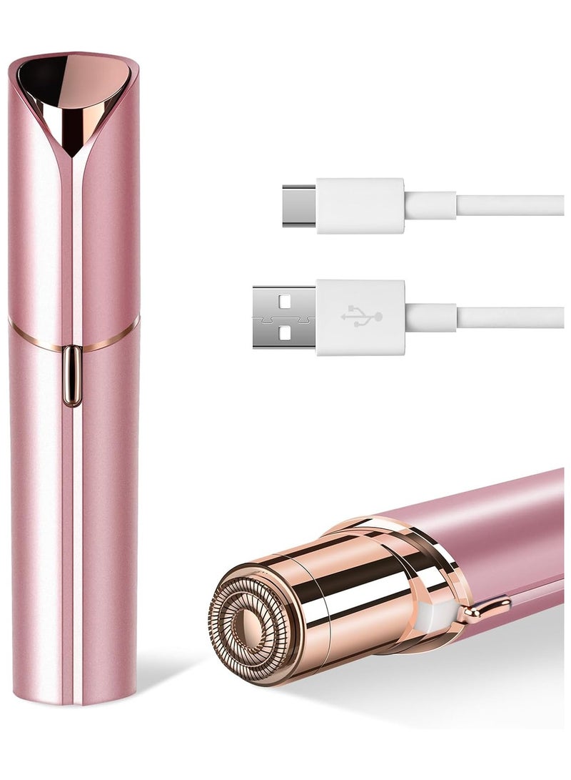 إزالة شعيرات الوجه للمرأة أداة إزالة شعيرات سريعة آمنة، حلاقة مائية مع مصباح LED لشعر الوجه/الشفة العلوية/الذقن، قابلة لإعادة الشحن - Image 1