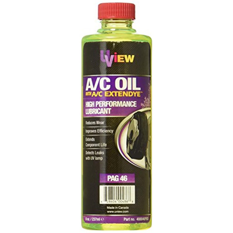 UView 488046PBD PAG 46 Oil with A/C ExtenDye, Hybrid System Compatible, Electrically Driven Compressor Safe, UV Leak Detection, Low Viscosity, High Thermal Stability, Made in United States - Image 3