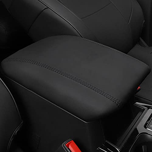 INTGET for 2026 Ford Explorer Accessories Center Console Cover for Ford Explorer 2020 2021 2022 2023 2024 2025 Leather Car Middle Armrest Arm Rest Lid Dog Seat Cover Protector(Black Stitches) - Image 1
