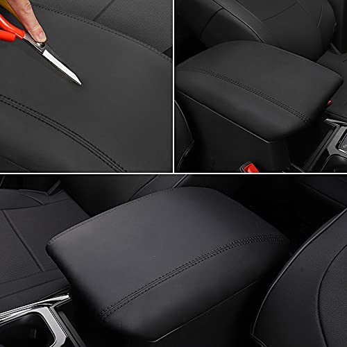 INTGET for 2026 Ford Explorer Accessories Center Console Cover for Ford Explorer 2020 2021 2022 2023 2024 2025 Leather Car Middle Armrest Arm Rest Lid Dog Seat Cover Protector(Black Stitches) - Image 4