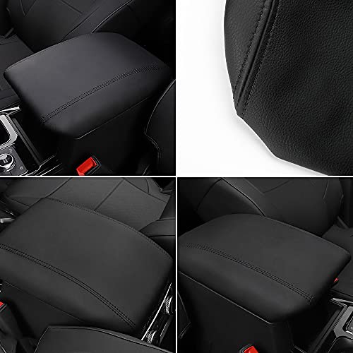 INTGET for 2026 Ford Explorer Accessories Center Console Cover for Ford Explorer 2020 2021 2022 2023 2024 2025 Leather Car Middle Armrest Arm Rest Lid Dog Seat Cover Protector(Black Stitches) - Image 5