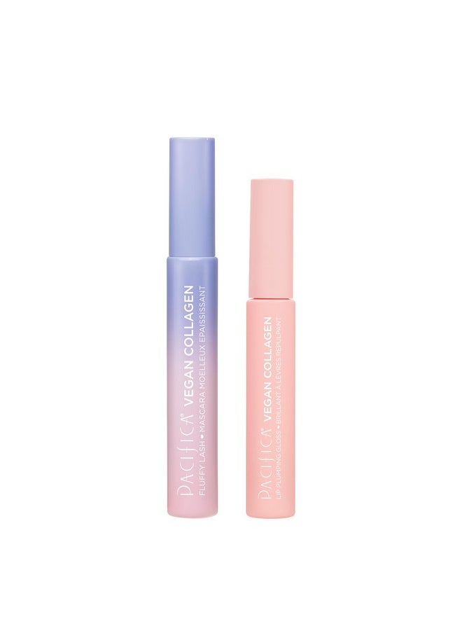 Pacifica Beauty Vegan Collagen Lash & Lip Set Volumizing Mascara Black Lip Gloss Holiday Makeup Set Stocking Stuffer Gifts For Makeup Lovers Vegan  - Image 2