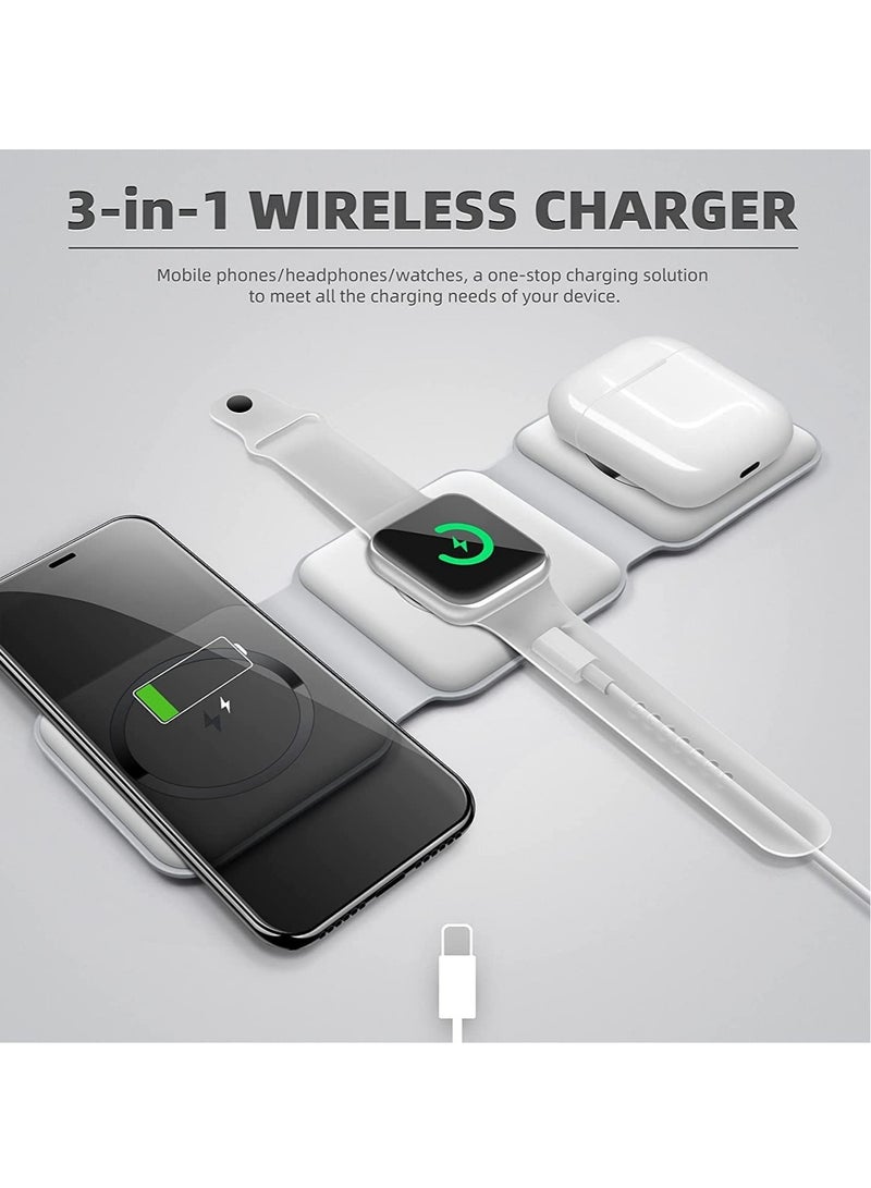 ELTRAZONE 3 in 1 Wireless Charger, Magnetic Foldable Charging Station, Fast Wireless Charging Pad - Image 3