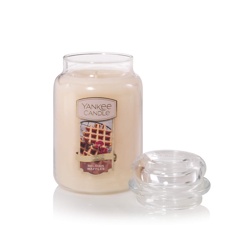 Yankee Candle Belgian Waffles Scented, Classic 22oz Large Jar Single Wick Candle, Over 110 Hours of Burn Time - Image 2