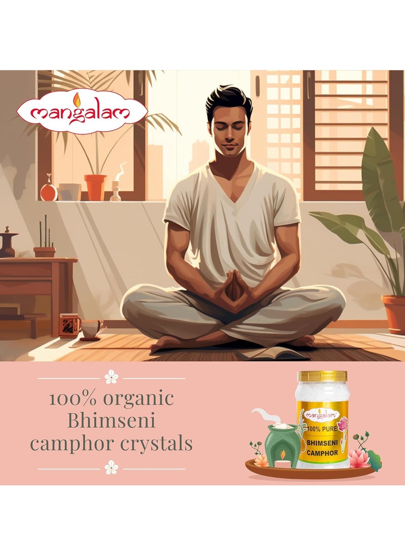 Mangalam - Mangalam Bhimseni Camphor Jar (Bhimseni Camphor block, 500 gm Jar) - Image 1