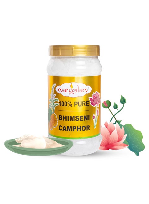 Mangalam Bhimseni Camphor Jar (Bhimseni Camphor block, 500 gm Jar)