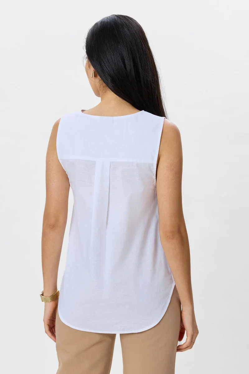 Virgio  Solid Cotton High-Low Top for Women for Women | Best Price UAE