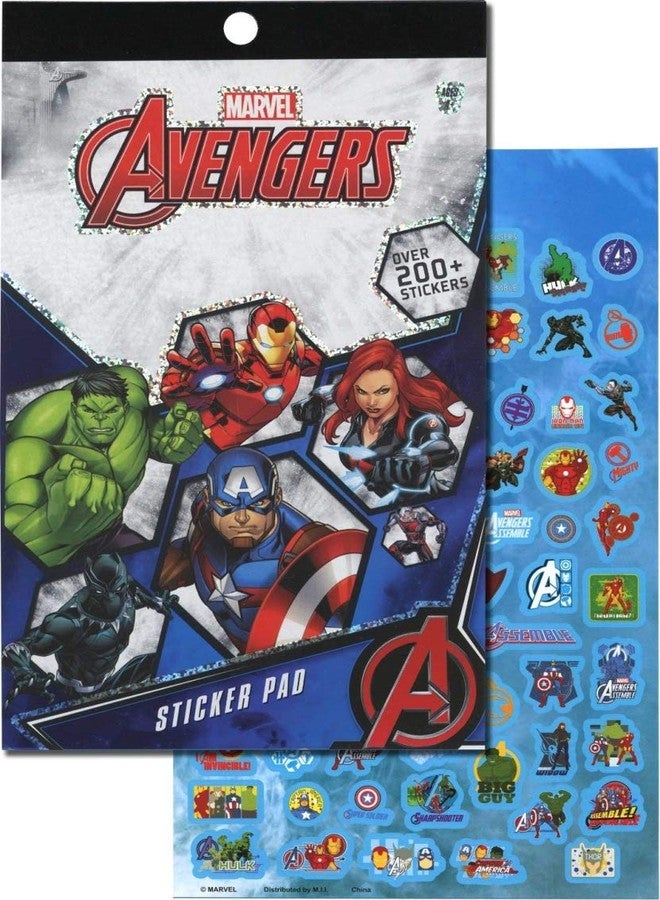 DDI Avengers 4 Sheet Foil Cover Sticker Pad, 200+ Stickers