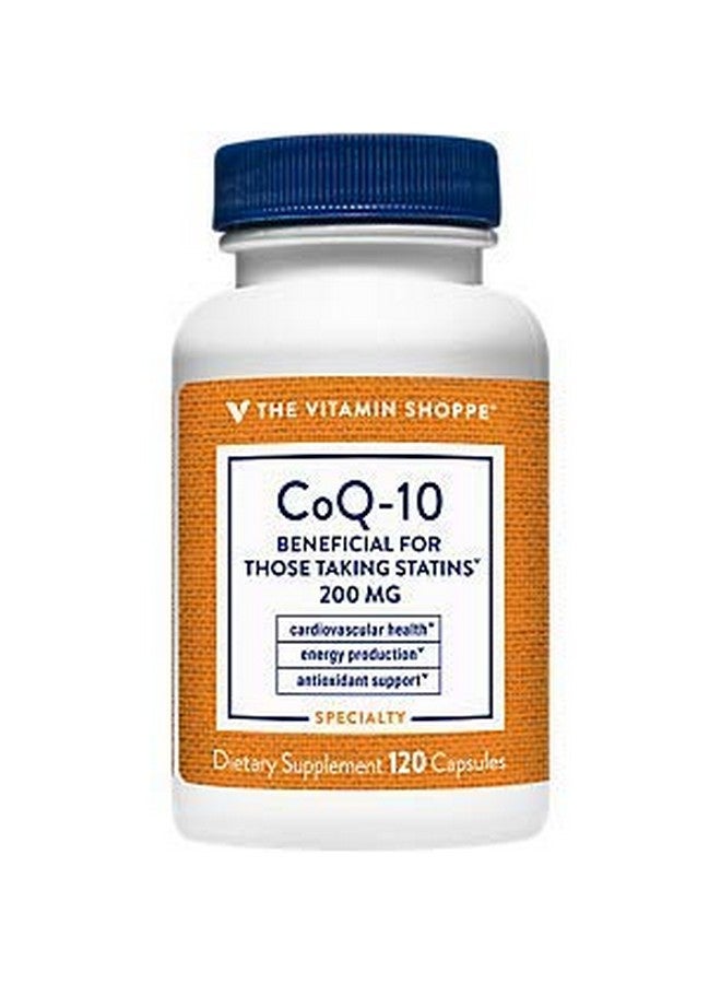 The Vitamin Shoppe Coq10 200Mg Beneficial For Those Taking Statins Supports Heart & Cellular Health And Healthy Energy Production Essential Antioxidant Once Daily (120 Capsules) - Image 1