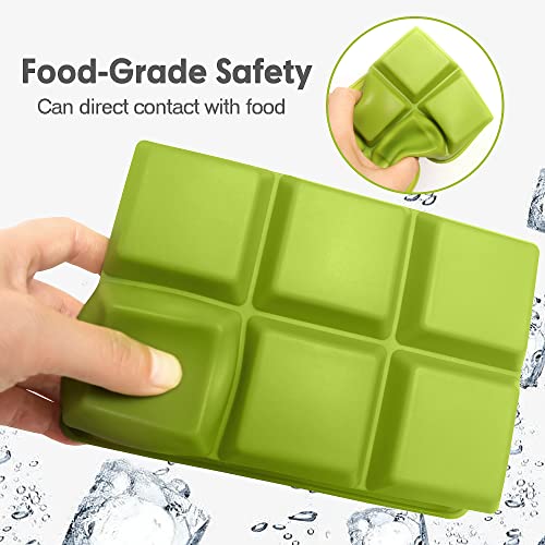 Excnorm Silicone Ice Cube Trays 3 Pack - Large Size Silicone Ice Cube Molds with Leak Proof Removable Lid Square Ice Cube Tray And BPA Free for Cocktail,Whiskey, Stackable Flexible Ice - Image 2
