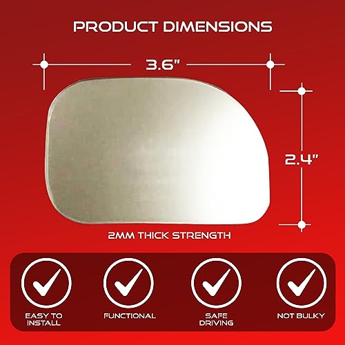 Utopicar Blind Spot Convex Car Mirrors: XLarge Rear View - Rearview Automotive Mirror for Car - Exterior Accessories and Interior for Women & Men (2Pack) - Image 3