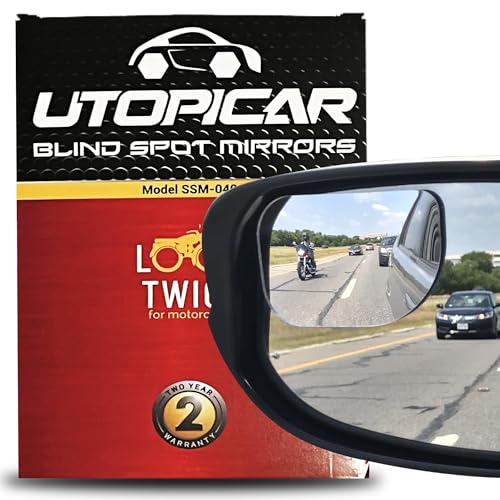 Utopicar Blind Spot Convex Car Mirrors: XLarge Rear View - Rearview Automotive Mirror for Car - Exterior Accessories and Interior for Women & Men (2Pack) - Image 1