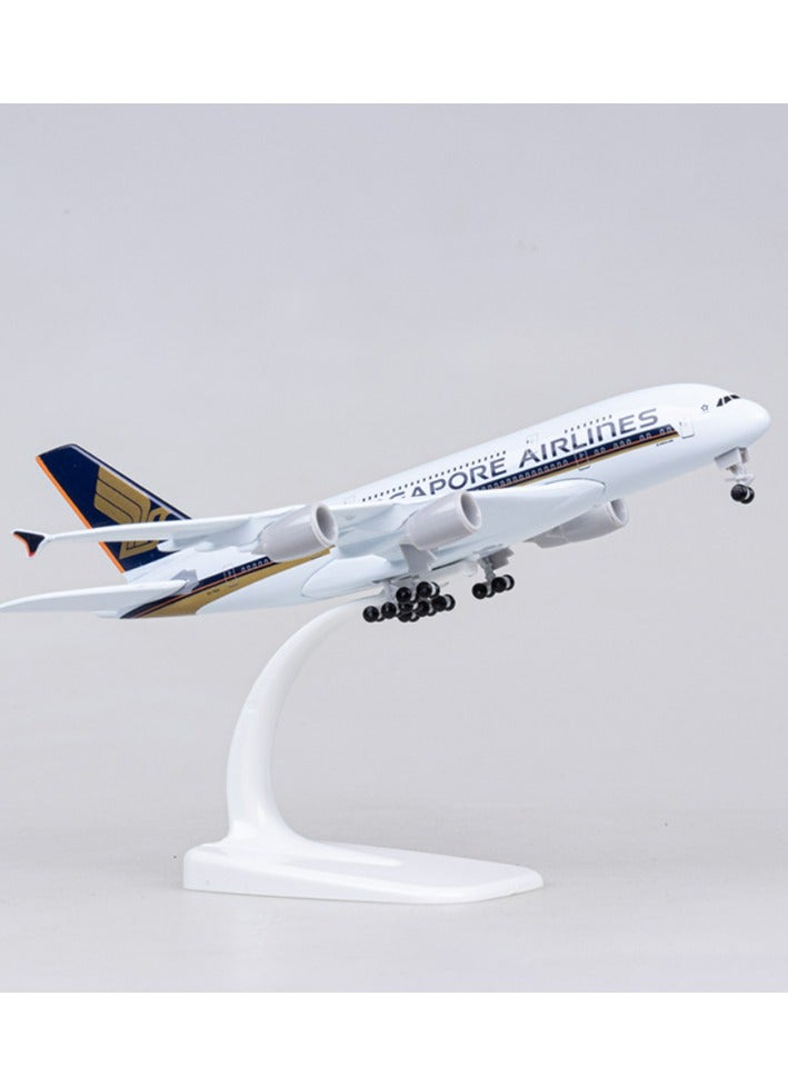 Singapore Airlines Alloy Metal Airplane Model Simulation Toys  A380 47cm - Image 1