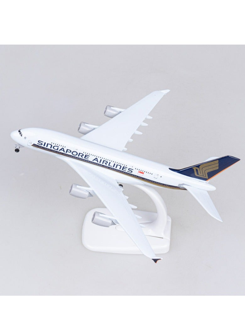Singapore Airlines Alloy Metal Airplane Model Simulation Toys  A380 47cm - Image 2