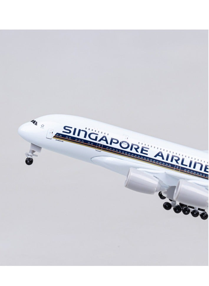 Singapore Airlines Alloy Metal Airplane Model Simulation Toys  A380 47cm - Image 3