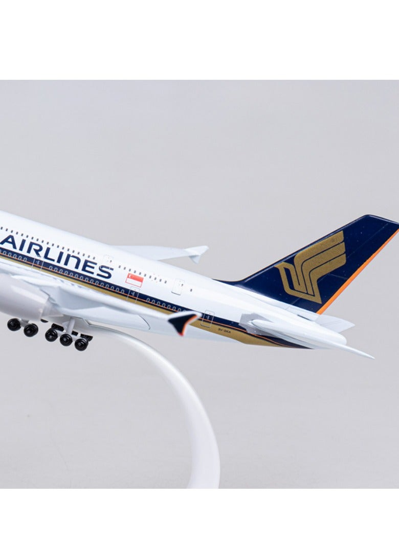 Singapore Airlines Alloy Metal Airplane Model Simulation Toys  A380 47cm - Image 4
